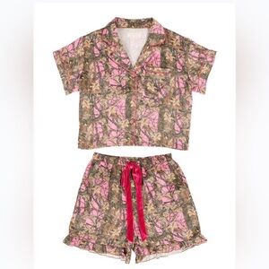 BRAND NEW simply southern Pink and Brown Camouflage Pajama Set